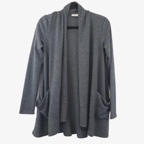 Logo Lori Goldstein open front cardigan pockets Size XS - Picture 1 of 9